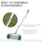 Garden Rolling Lawn Aerator Heavy Duty Steel Grass Roller w/ Adjustable Handle