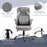 Fabric Office Desk Chair with Adjustable Height Tilt Function Grey