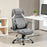 Fabric Office Desk Chair with Adjustable Height Tilt Function Grey