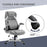 Fabric Office Desk Chair with Adjustable Height Tilt Function Grey