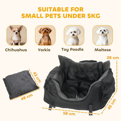 Dog Car Seat for Small Dogs, Dog Booster Car Seat with Fixed Buckle