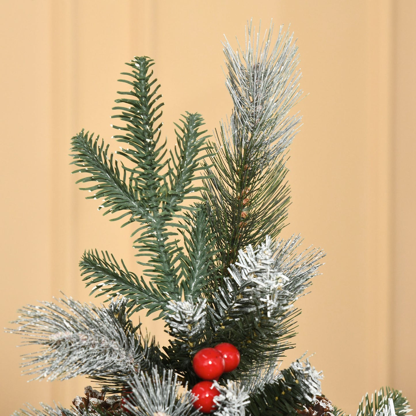 5FT Artificial Snow Dipped Christmas Tree Xmas Holiday Pencil Tree Green