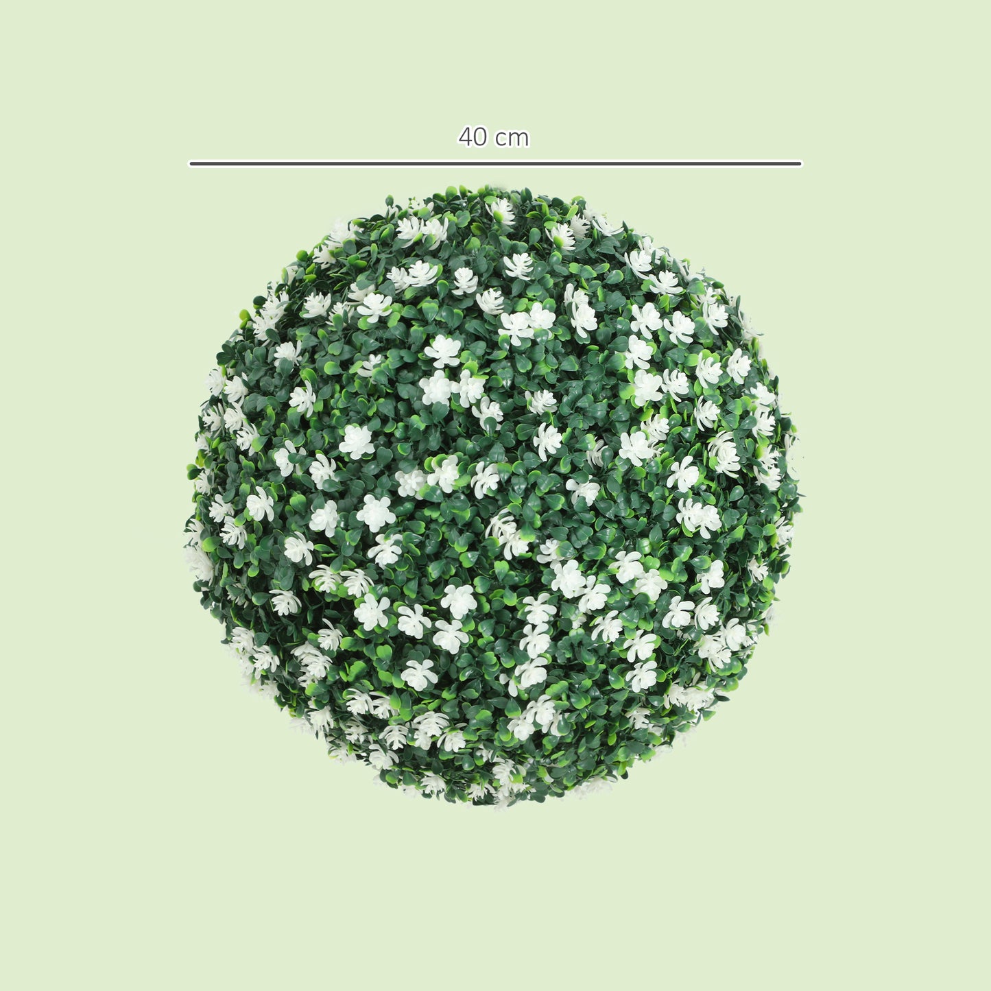 Set of 2 Artificial Topiary Balls Indoor Outdoor Faux Boxwood Balls