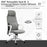 Massage Office Chair with 2 Points Lumbar Support, Adjustable Headrest, Swivel Wheels, Armrest, Tilt Function for Home Study, Grey