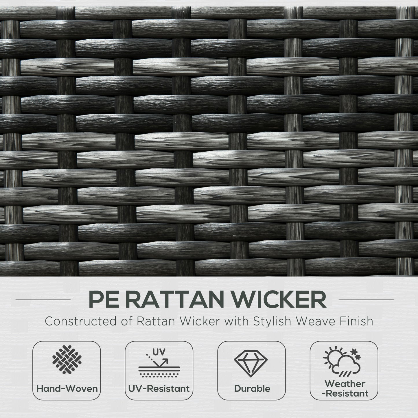 8 Pieces Patio Rattan Sofa Set Outdoor Garden Furniture Set in Mixed Grey & Orange Cushions