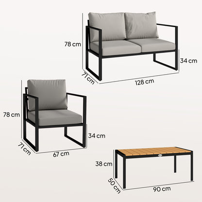 Outdoor Garden Furniture Set, 4 Piece Patio Furniture