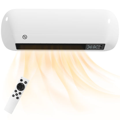 Ceramic Electric Heater 2000W with Fan, Wall Mounted, White