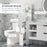 kleankin Slim Bathroom Storage Cabinet with Drawers, Tall Bathroom Cupboard with 2-Tier Shelf, White