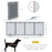 Pet Gate Foldable Fence Freestanding Dog Barrier w/ Support Feet Grey