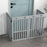 Pet Gate Foldable Fence Freestanding Dog Barrier w/ Support Feet Grey