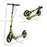 Teens Adult Kick Scooter Fold Adjust 14+ w/ Dual Brake System Green