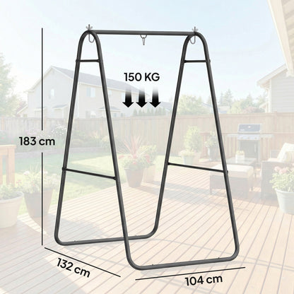 Hammock Chair Stand Only, Hanging Chair Stand, 150 KG Load, Black