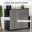 Modern Stylish Freestanding Push-Open Design Cabinet with 2 Drawer, 2 Door Cabinet, 2 Part Inner Space-Grey and Black