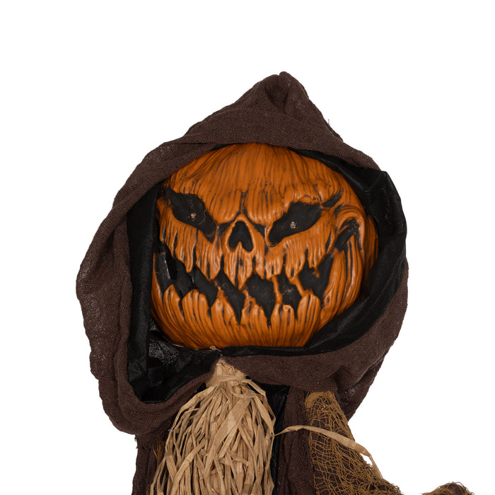 Straw Pumpkin Halloween Prop for Indoor Outdoor Decoration