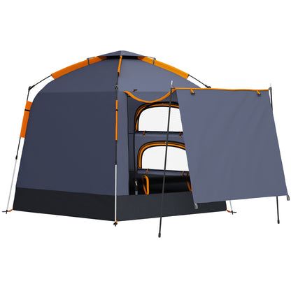 2-4 Person Tent, Instant Pop Up Camping Tent, Dark Grey
