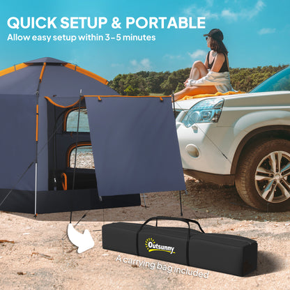 2-4 Person Tent, Instant Pop Up Camping Tent, Dark Grey