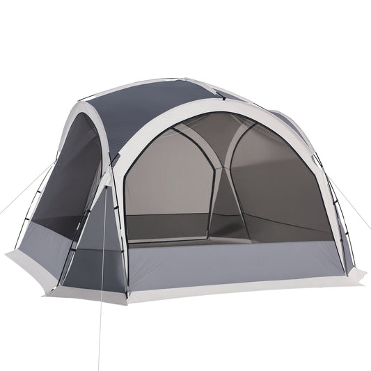 Dome Tent for 6-8 Person Camping Tent w/ Zipped Mesh Doors Lamp Hook