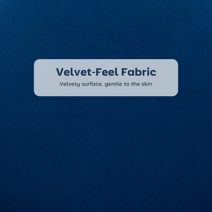 Set of 2 Barstools with Petal Backrest for Kitchen Island Dark Blue