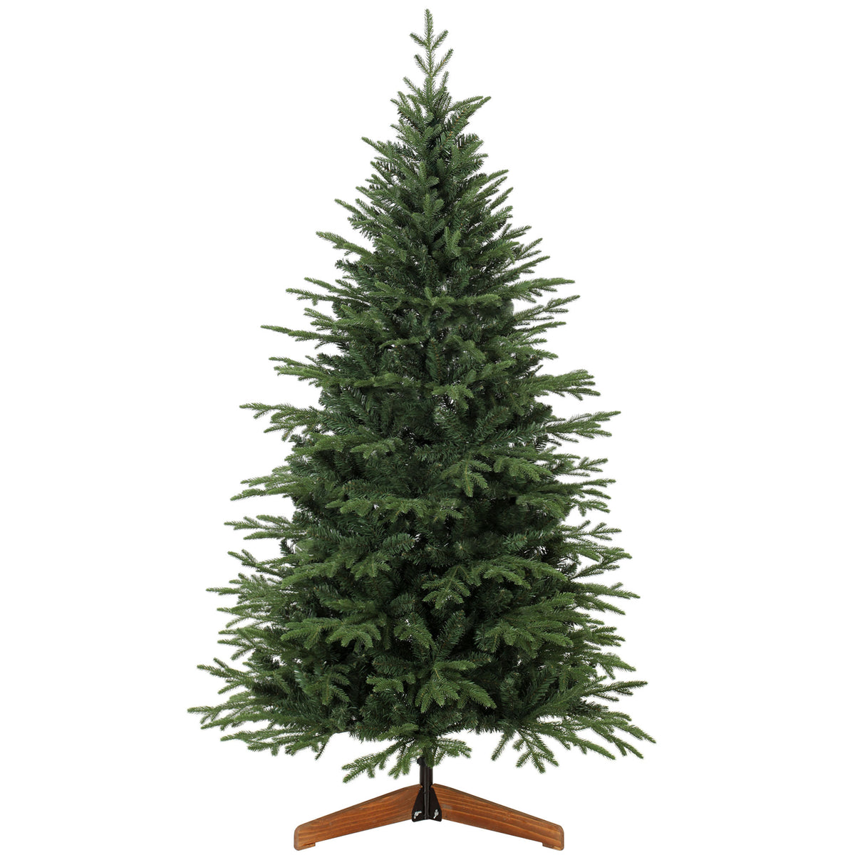 180 cm Artificial Christmas Tree Solid Pine Wood Stand, Green