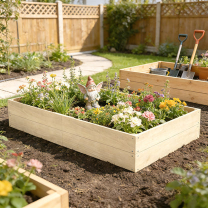 Wooden Raised Bed for Garden, 620L Extra Large Raised Garden Bed