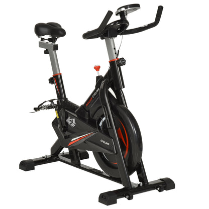 Stationary Exercise Bike, 10kg Flywheel Cycling Machine with Adjustable Resistance, LCD Monitor, Phone and Bottle Holder for Home Gym Office Cardio Workout Aerobic Training