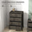 Chest of Drawers, 4 Drawer Fabric Dresser with Steel Frame for Bedroom, Living Room, Easy to Assemble, Brown