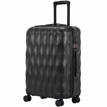 24Inch Suitcase Hard Shell Checked Luggage with TSA Lock, Black