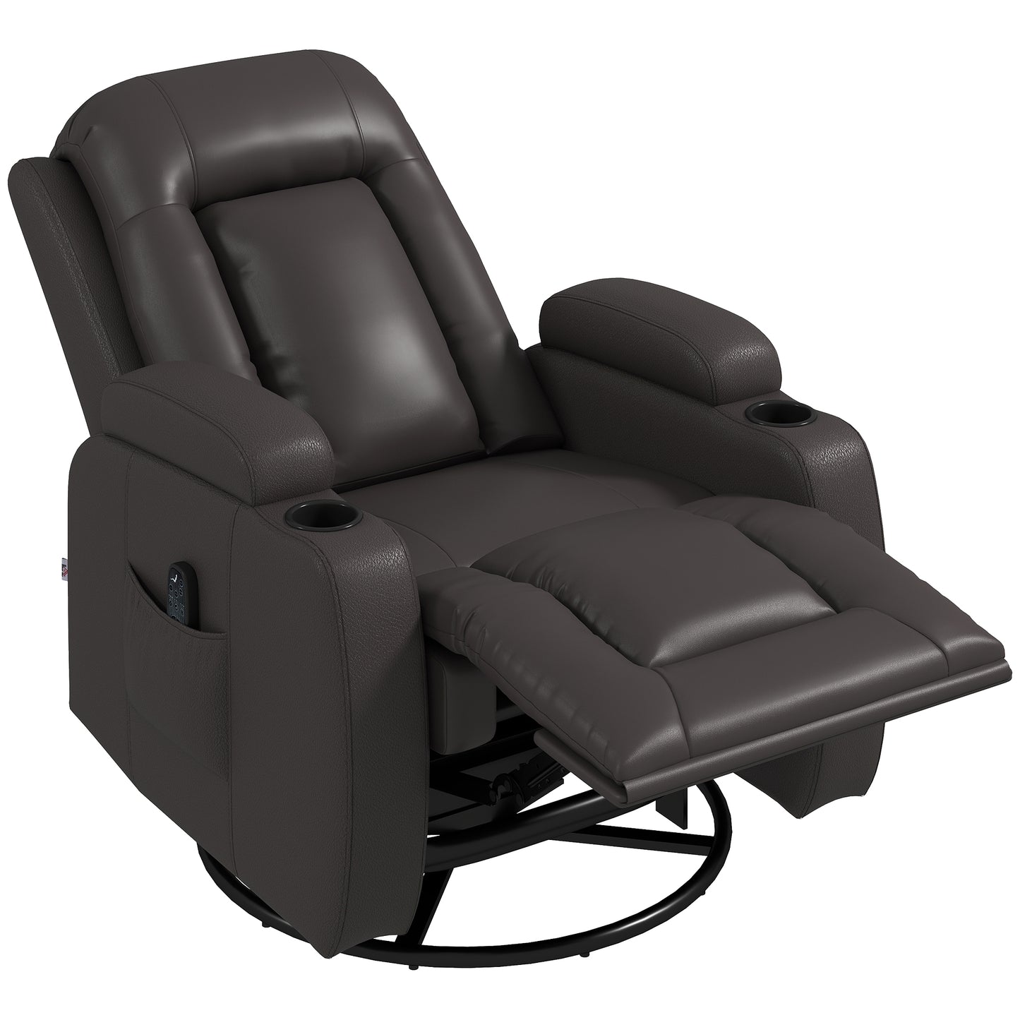 Massage Recliner Chair with 8 Vibration & Heat, Dark Brown