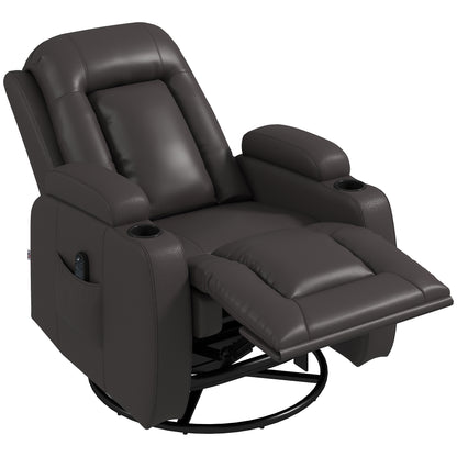 Massage Recliner Chair with 8 Vibration & Heat, Dark Brown