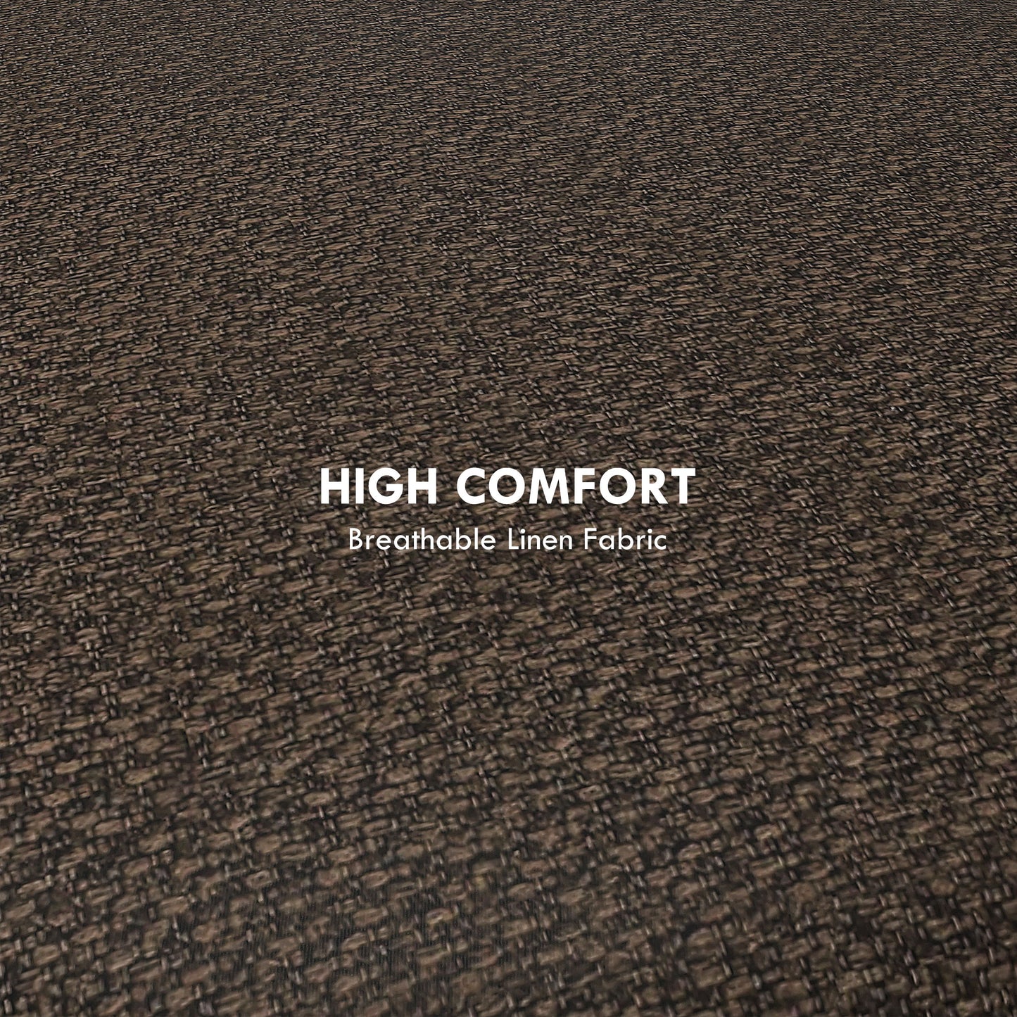 Round Ottoman Stool with Storage, Linen Fabric Upholstered Foot Stool with Padded Seat, Hidden Space and Wood Legs