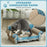 2 in 1 Cat Scratcher, Cardboard Cat Scratching Board with Catnip, Cat Scratch Pad for Indoor Cats, 30.5 x 55 x 31.5cm, Light Blue