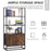 Storage Cabinet with 3 Open Shelves Cupboard Freestanding Tall Organizer Multifunctional Rack for Livingroom Bedroom Kitchen Rustic Brown