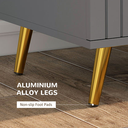 Bedroom Chest of Drawers, 3-Drawer Dresser with Aluminium Legs