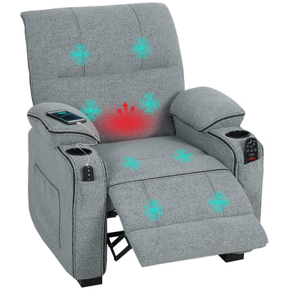 Electric Massage Recliner Armchair with Heat, Power Reclining Chair
