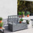 Garden Storage Bench, 2 Seater Fir Wood Outdoor Bench, Dark Grey