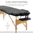 Portable Massage Bed, Folding Spa Beauty Massage Table with 2 Sections, Carry Bag and Wooden Frame, Black