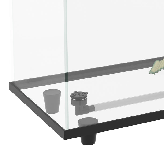 Turtle Tank 28L Glass Turtle Aquarium w/ Easy Drainage, 45 x 25 x 29cm