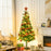 6ft Artificial Decorated Christmas Tree with LED Lights, Auto Open