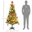 6ft Artificial Decorated Christmas Tree with LED Lights, Auto Open