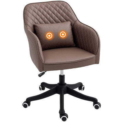 Office Chair with Rechargeable Vibration Massage, Brown