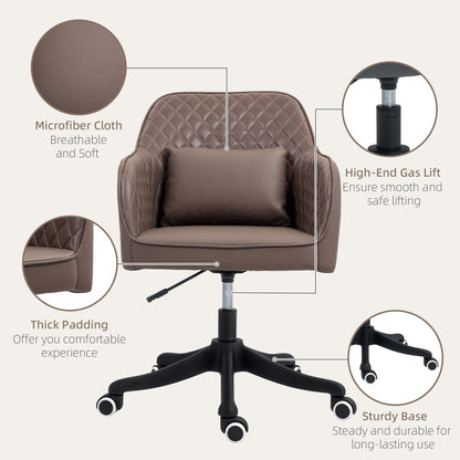 Office Chair with Rechargeable Vibration Massage, Brown
