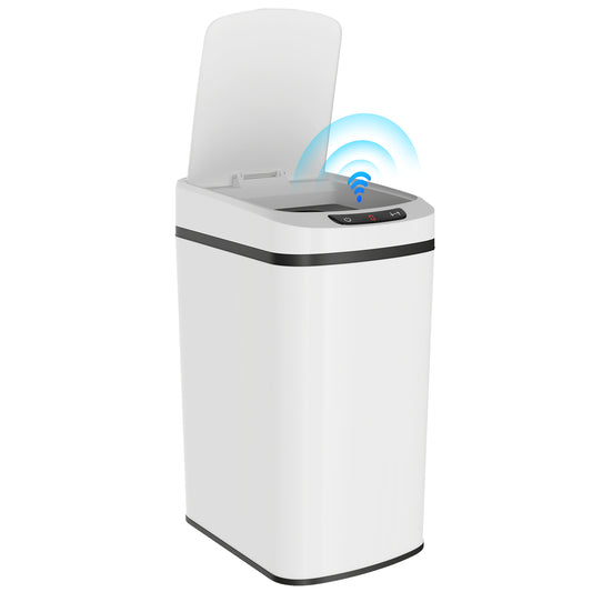 12L Sensor Bin, Automatic Touchless Motion Sensor Kitchen Bin, White