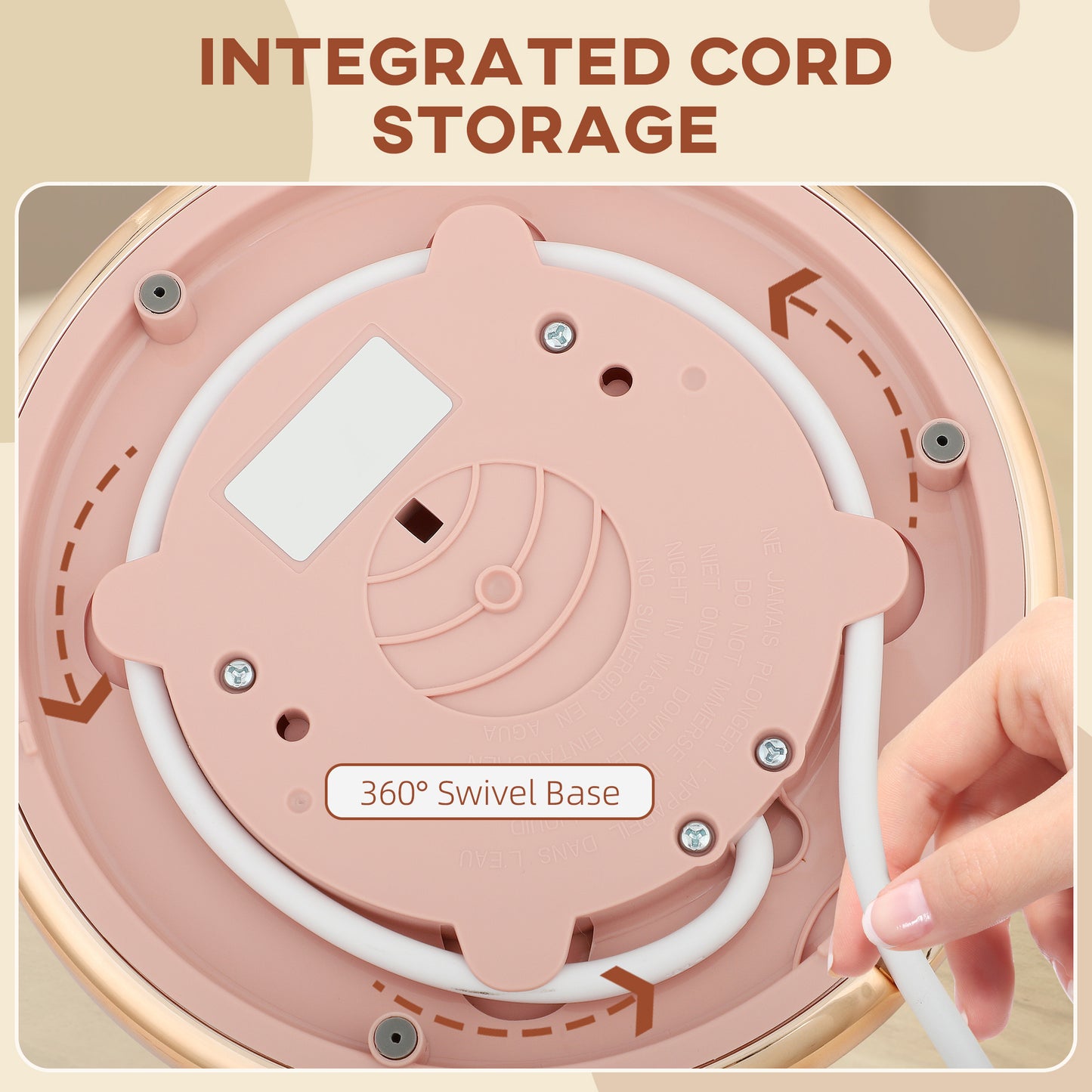 Electric Kettle, Fast Boil, 1.7L, 3kW, Swivel, Pink Ripple