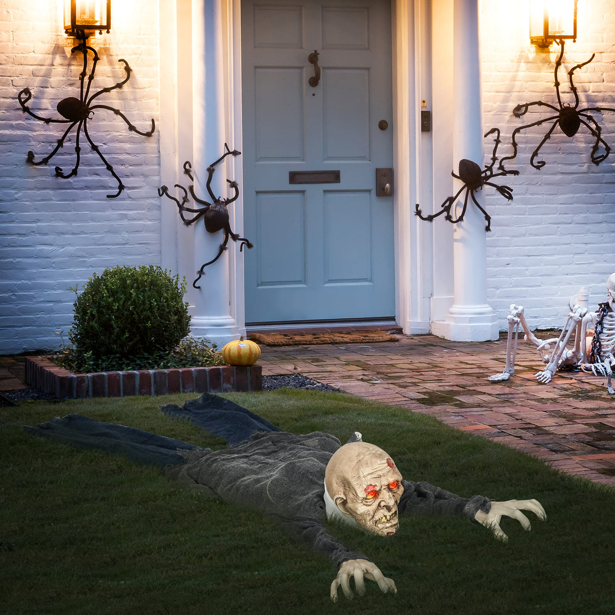 5.2ft Halloween Outdoor Decoration Crawling Zombie, Sound Activated
