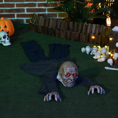5.2ft Halloween Outdoor Decoration Crawling Zombie, Sound Activated