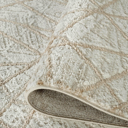 Perla Rug Contemporary Abstract Design With Metallic Sheen Axis Design - 2 Colours Available