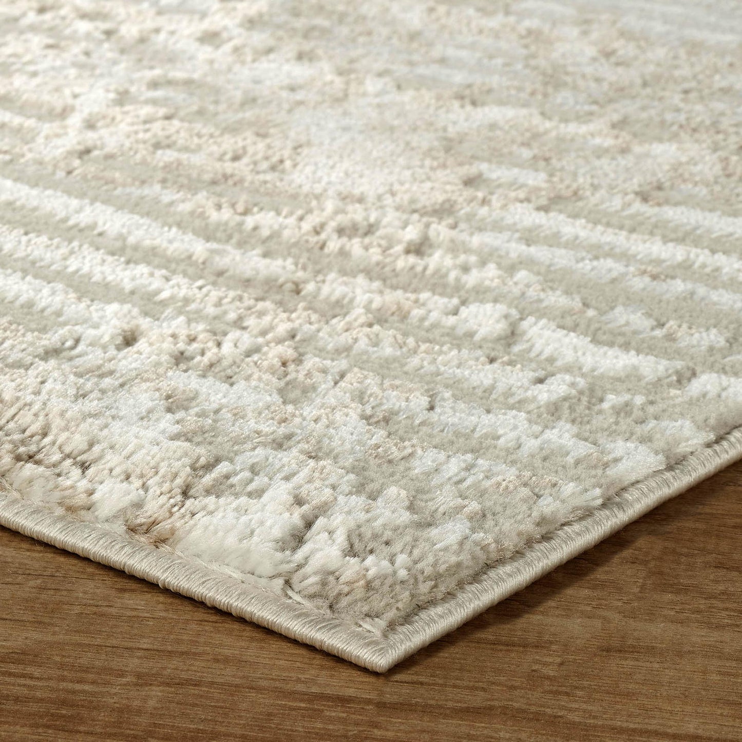 Perla Rug Contemporary Abstract Design With Metallic Sheen Molten Design - 2 Colours Available