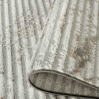 Perla Rug Contemporary Abstract Design With Metallic Sheen Molten Design - 2 Colours Available