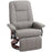 Manual Recliner Chair Armchair Sofa with Faux Leather Upholstered Wooden Base for Living Room Bedroom, Grey