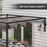 2 x 3(m) Lean To Pergola, Metal Pergola with Retractable Roof for Grill, Garden, Patio, Deck